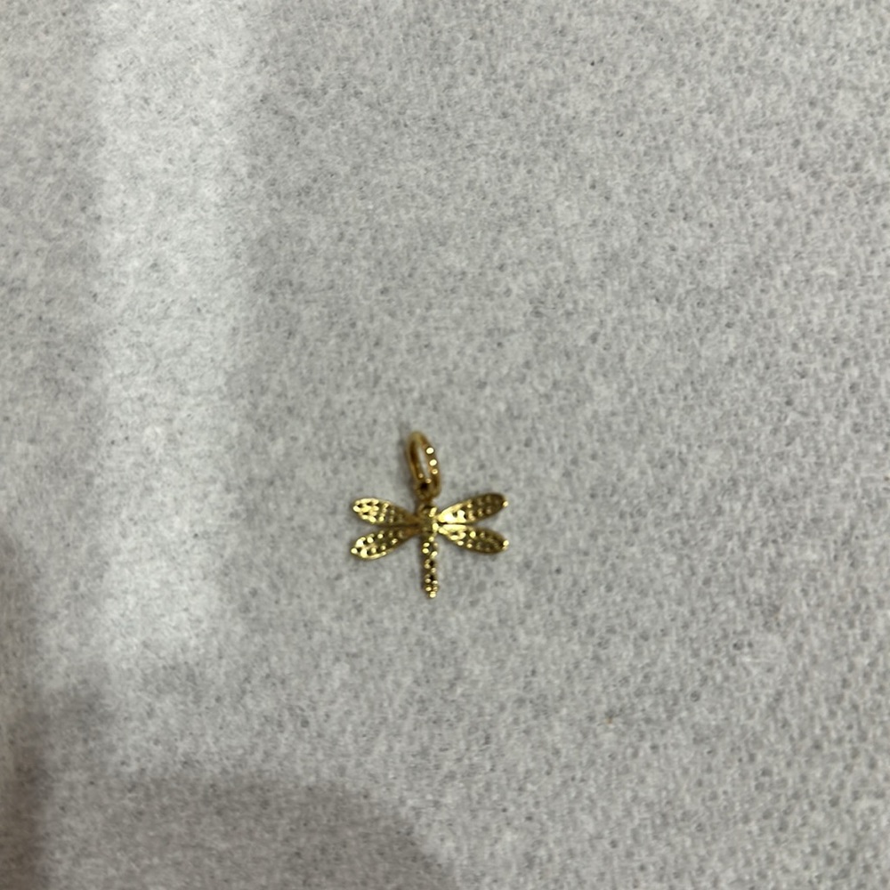 Dragon fly diamond and 18k gold charm - Picture 4 of 4